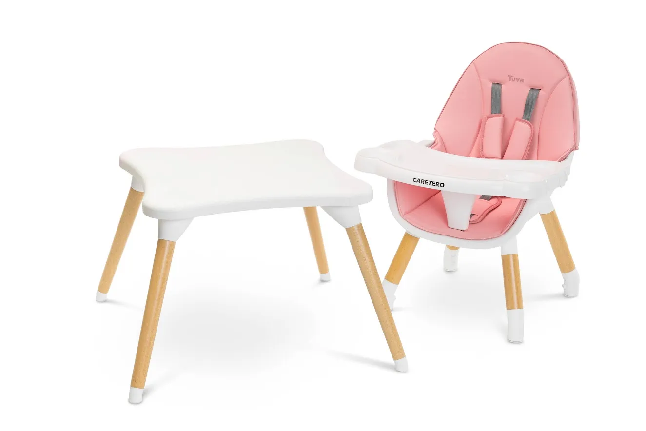 Дитячий стільчик для годування Caretero Tuva Pink